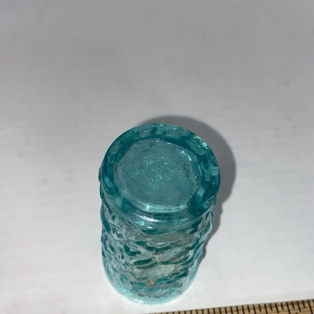 Vintage 5 oz Anchor Hocking Lido Milano Aqua Blue Teal Juice Glass Single